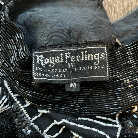 Vintage beaded and sequin midi dress - Picture 4 of 10